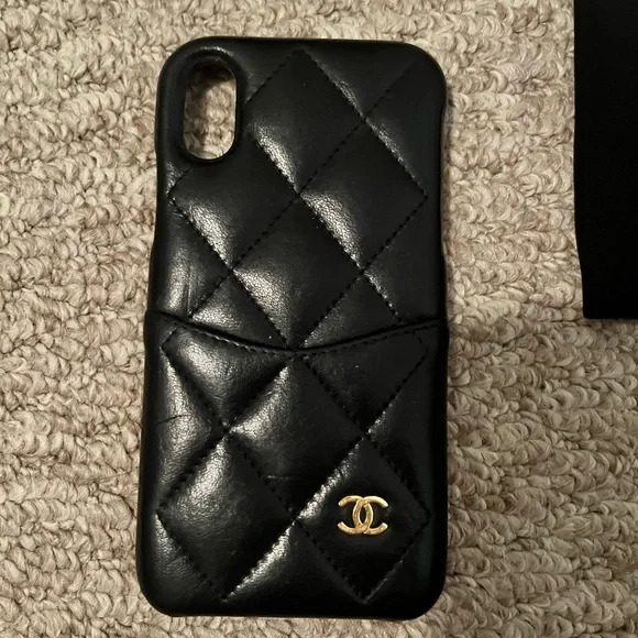 Chanel iPhone X Leather Phone Case